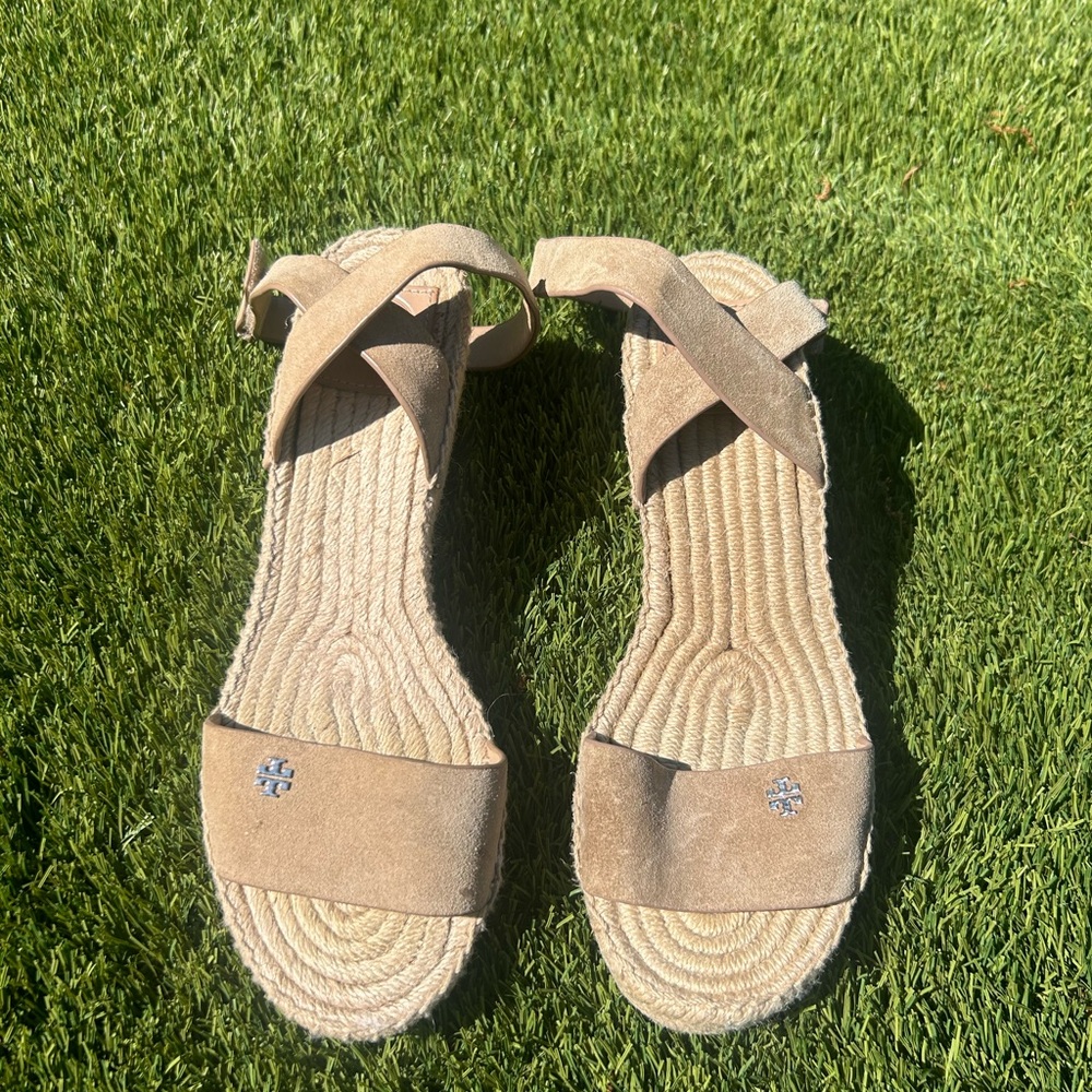 Tory Burch Tan Espadrille Sandals